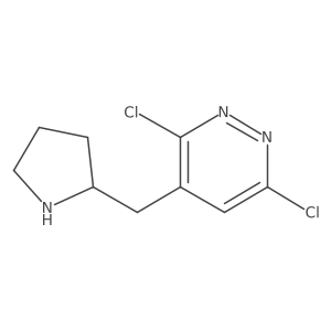 3,6-Dichloro-4-[(pyrrolidin-2-yl)methyl]pyridazine结构式