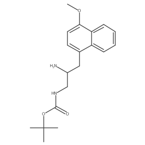 tert-butyl N-[2-amino-3-(4-methoxynaphthalen-1-yl)propyl]carbamate结构式