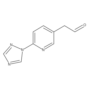 2-[6-(1H-1,2,4-triazol-1-yl)pyridin-3-yl]acetaldehyde Structure