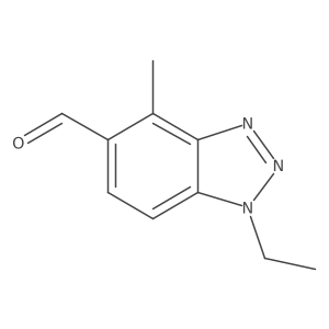 1-Ethyl-4-methyl-1H-benzotriazole-5-carboxaldehyde Structure