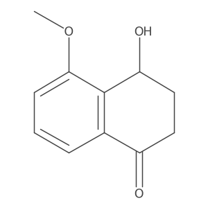 4-hydroxy-5-methoxy-3,4-dihydro-2H-naphthalen-1-one结构式