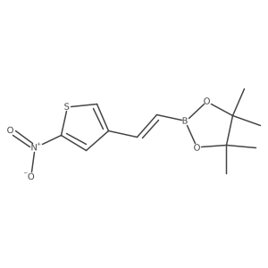 4,4,5,5-Tetramethyl-2-[2-(5-nitrothiophen-3-yl)ethenyl]-1,3,2-dioxaborolane结构式