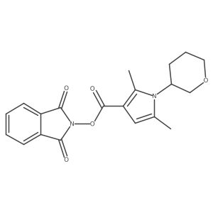 1,3-dioxo-2,3-dihydro-1H-isoindol-2-yl 2,5-dimethyl-1-(oxan-3-yl)-1H-pyrrole-3-carboxylate结构式