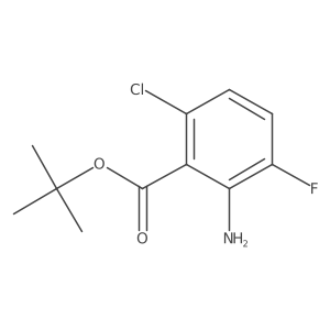 Tert-butyl 2-amino-6-chloro-3-fluorobenzoate结构式