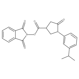 1,3-dioxo-2,3-dihydro-1H-isoindol-2-yl 5-oxo-1-[3-(propan-2-yl)phenyl]pyrrolidine-3-carboxylate结构式
