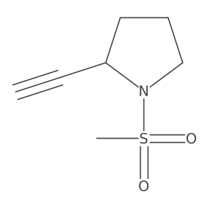 2-Ethynyl-1-methanesulfonylpyrrolidine结构式