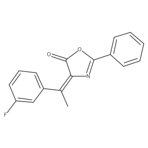 (Z)-4-(1-(3-Fluorophenyl)ethylidene)-2-phenyloxazol-5(4H)-one结构式