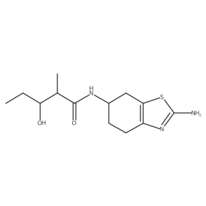 N-[(6R)-2-amino-4,5,6,7-tetrahydro-1,3-benzothiazol-6-yl]-3-hydroxy-2-methylpentanamide Structure
