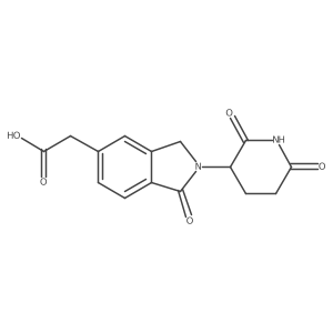 2-[2-(2,6-Dioxopiperidin-3-yl)-1-oxo-3H-isoindol-5-yl]acetic acid结构式