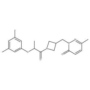 2-({1-[2-(3,5-Dimethylphenoxy)propanoyl]azetidin-3-yl}methyl)-6-methyl-2,3-dihydropyridazin-3-one结构式