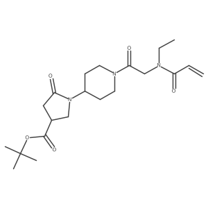 tert-butyl 1-{1-[2-(N-ethylprop-2-enamido)acetyl]piperidin-4-yl}-5-oxopyrrolidine-3-carboxylate结构式