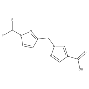 1-{[1-(difluoromethyl)-1H-pyrazol-3-yl]methyl}-1H-pyrazole-4-carboxylic acid Structure