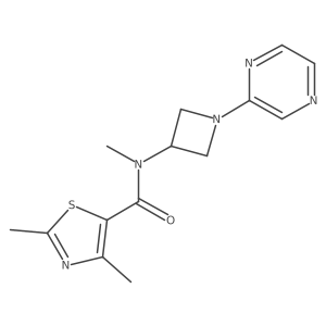 N,2,4-trimethyl-N-[1-(pyrazin-2-yl)azetidin-3-yl]-1,3-thiazole-5-carboxamide Structure