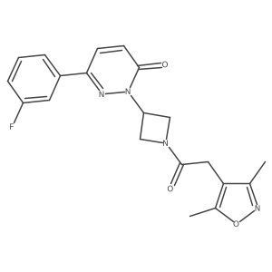 2-[1-[2-(3,5-Dimethyl-1,2-oxazol-4-yl)acetyl]azetidin-3-yl]-6-(3-fluorophenyl)pyridazin-3-one结构式
