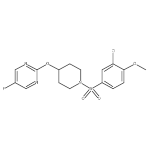 2-{[1-(3-Chloro-4-methoxybenzenesulfonyl)piperidin-4-yl]oxy}-5-fluoropyrimidine Structure
