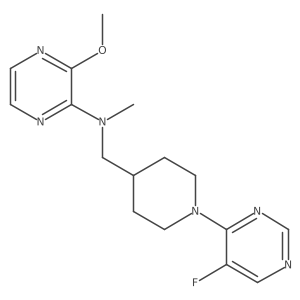 N-{[1-(5-fluoropyrimidin-4-yl)piperidin-4-yl]methyl}-3-methoxy-N-methylpyrazin-2-amine结构式