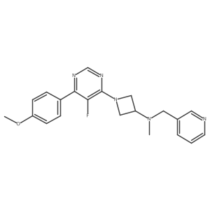 1-[5-fluoro-6-(4-methoxyphenyl)pyrimidin-4-yl]-N-methyl-N-[(pyridin-3-yl)methyl]azetidin-3-amine Structure