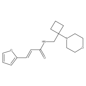 (E)-3-(Furan-2-yl)-N-[(1-morpholin-4-ylcyclobutyl)methyl]prop-2-enamide结构式