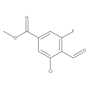 Methyl 3-chloro-5-fluoro-4-formylbenzoate结构式