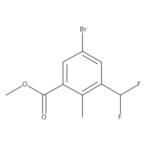 Methyl 5-bromo-3-(difluoromethyl)-2-methylbenzoate结构式