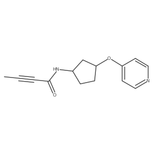 N-(3-Pyridin-4-yloxycyclopentyl)but-2-ynamide Structure