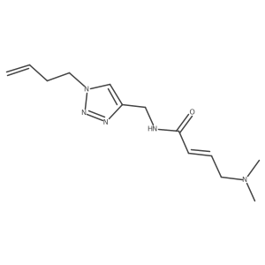 (2E)-N-{[1-(but-3-en-1-yl)-1H-1,2,3-triazol-4-yl]methyl}-4-(dimethylamino)but-2-enamide Structure