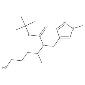 tert-butyl N-(5-hydroxypentan-2-yl)-N-[(1-methyl-1H-pyrazol-4-yl)methyl]carbamate结构式