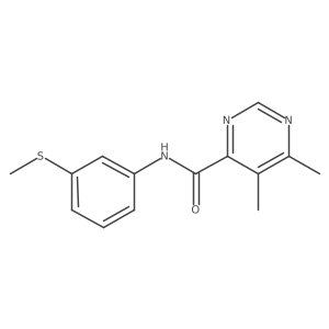 5,6-dimethyl-N-[3-(methylsulfanyl)phenyl]pyrimidine-4-carboxamide Structure