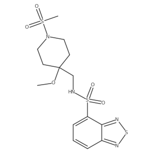 N-[(1-methanesulfonyl-4-methoxypiperidin-4-yl)methyl]-2,1,3-benzothiadiazole-4-sulfonamide Structure