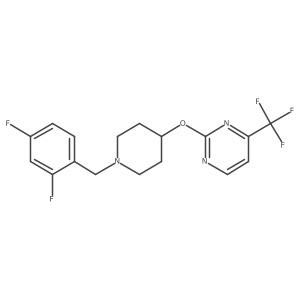2-({1-[(2,4-Difluorophenyl)methyl]piperidin-4-yl}oxy)-4-(trifluoromethyl)pyrimidine Structure