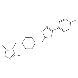1-[(3,5-Dimethyl-1,2-oxazol-4-yl)methyl]-4-{[3-(4-methylphenyl)-1,2,4-oxadiazol-5-yl]methyl}piperidine结构式