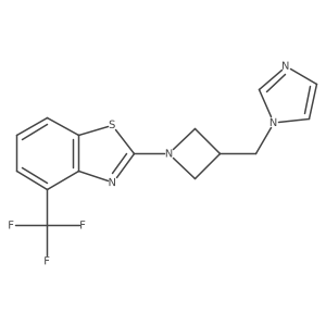 2-{3-[(1H-imidazol-1-yl)methyl]azetidin-1-yl}-4-(trifluoromethyl)-1,3-benzothiazole Structure