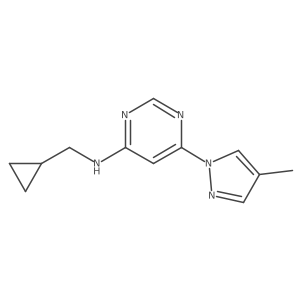 N-(cyclopropylmethyl)-6-(4-methyl-1H-pyrazol-1-yl)pyrimidin-4-amine Structure