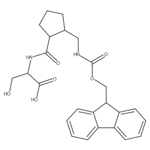 (2R)-2-({2-[({[(9H-fluoren-9-yl)methoxy]carbonyl}amino)methyl]cyclopentyl}formamido)-3-hydroxypropanoic acid结构式