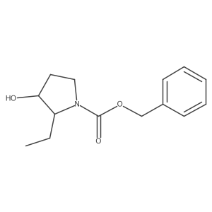 benzyl (2S,3S)-2-ethyl-3-hydroxypyrrolidine-1-carboxylate结构式