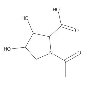 (2R,3S,4R)-1-acetyl-3,4-dihydroxypyrrolidine-2-carboxylic acid Structure