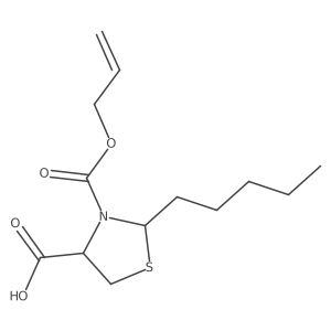 2-Pentyl-3-[(prop-2-en-1-yloxy)carbonyl]-1,3-thiazolidine-4-carboxylic acid结构式