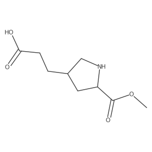 3-[5-(Methoxycarbonyl)pyrrolidin-3-yl]propanoic acid Structure