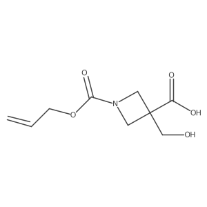 3-(Hydroxymethyl)-1-[(prop-2-en-1-yloxy)carbonyl]azetidine-3-carboxylic acid结构式