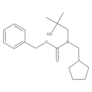 benzyl N-(cyclopentylmethyl)-N-(2-hydroxy-2-methylpropyl)carbamate结构式