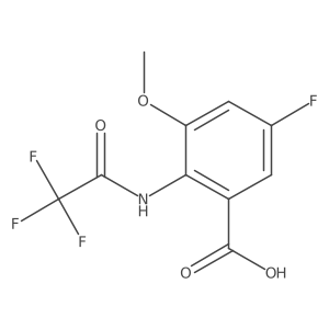 5-Fluoro-3-methoxy-2-(2,2,2-trifluoroacetamido)benzoic acid结构式