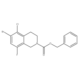 Benzyl 6-bromo-5-chloro-8-fluoro-1,2,3,4-tetrahydroisoquinoline-2-carboxylate结构式