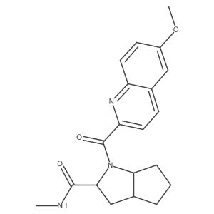 (2S,3aS,6aS)-1-(6-methoxyquinoline-2-carbonyl)-N-methyl-octahydrocyclopenta[b]pyrrole-2-carboxamide结构式