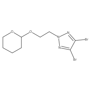 4,5-Dibromo-2-[2-[(tetrahydro-2H-pyran-2-yl)oxy]ethyl]-2H-1,2,3-triazole结构式