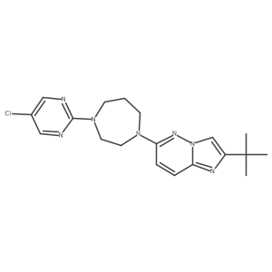 1-{2-Tert-butylimidazo[1,2-b]pyridazin-6-yl}-4-(5-chloropyrimidin-2-yl)-1,4-diazepane Structure