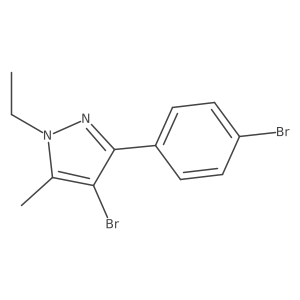 4-bromo-3-(4-bromophenyl)-1-ethyl-5-methyl-1H-pyrazole Structure