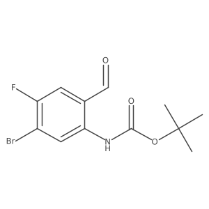 Tert-butyl (5-bromo-4-fluoro-2-formylphenyl)carbamate结构式