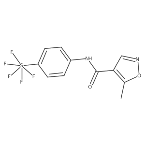 5-Methyl-N-(4-(pentafluoro-l6-sulfaneyl)phenyl)isoxazole-4-carboxamide Structure