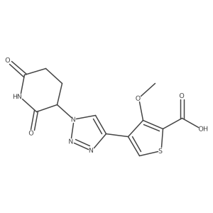 4-[1-(2,6-dioxopiperidin-3-yl)-1H-1,2,3-triazol-4-yl]-3-methoxythiophene-2-carboxylic acid结构式