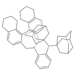 (R)-4-(2-(Di-tert-butylphosphanyl)phenyl)-4,5,8,9,10,11,12,13,14,15-decahydro-3H-dinaphtho[2,1-c:1',2'-e]azepine-Gold chloride结构式